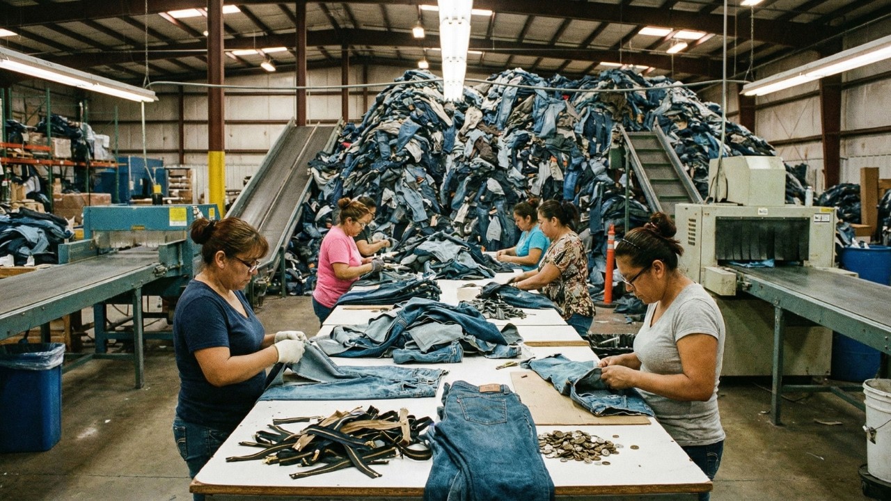 How Old Jeans Are Recycled Into New Cotton Yarn (Full Process)