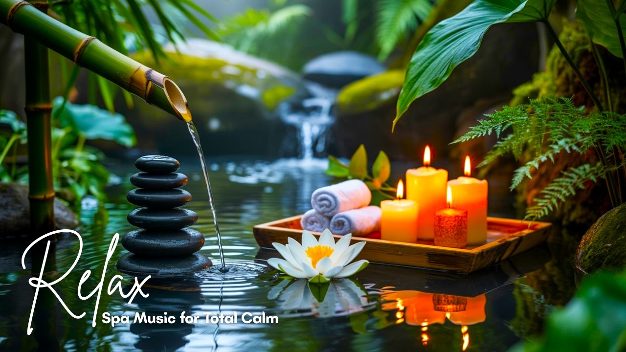 Zen Spa Music with Sakura Flow 🌸 | Peaceful Japanese Piano & Clear Stream Calm