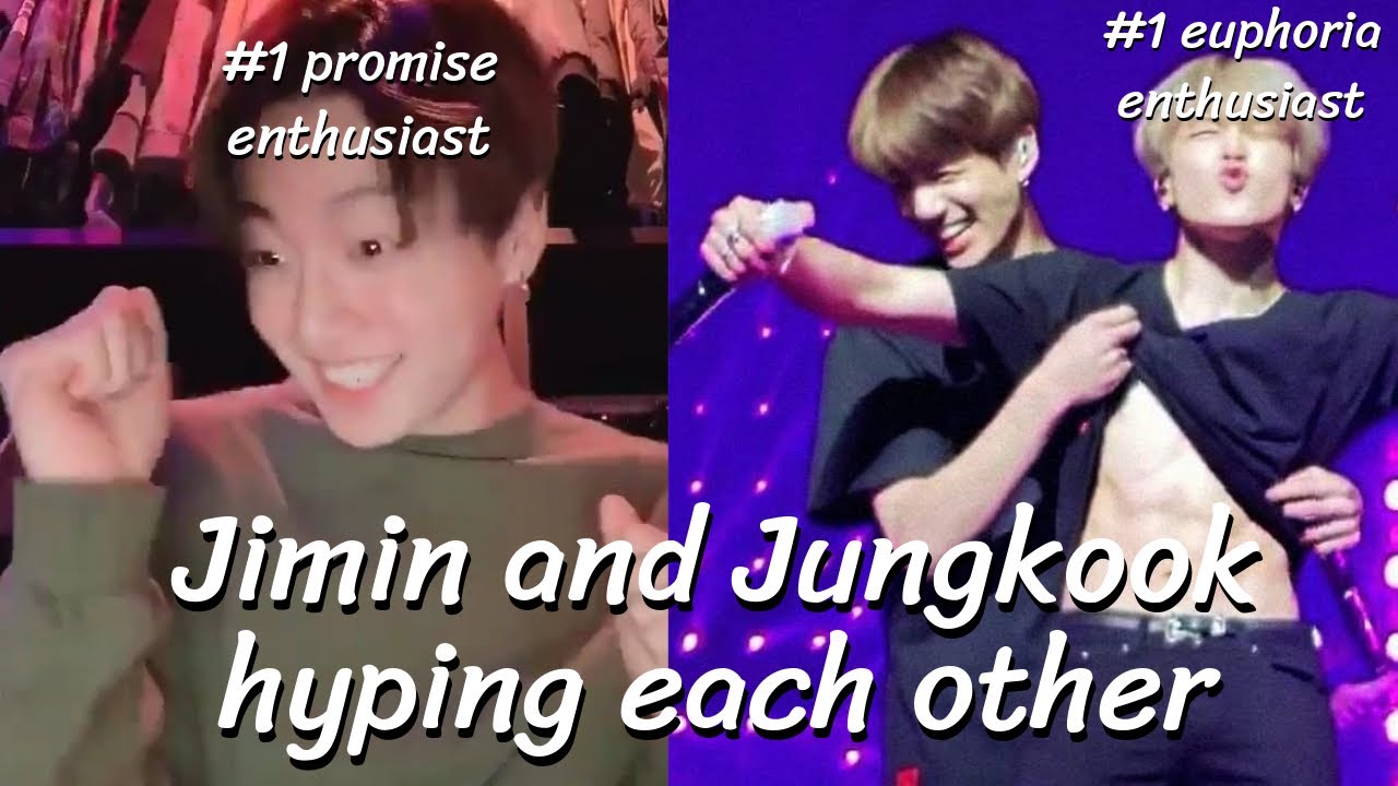 Jimin and Jungkook hyping each other