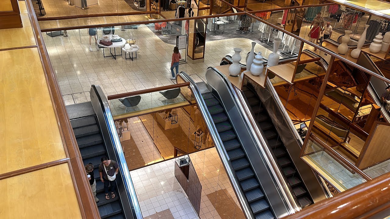 Gorgeous Vintage OTIS Escalators @ Macy's, Stanford Shopping Center, Palo Alto, CA