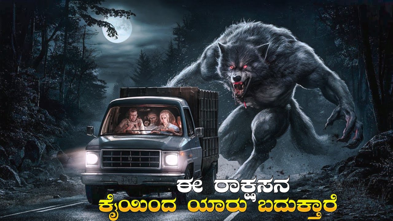 Wolf Man movie explained in kannada (horror. Survival. Mystery. Fantasy) movie plot review kannada