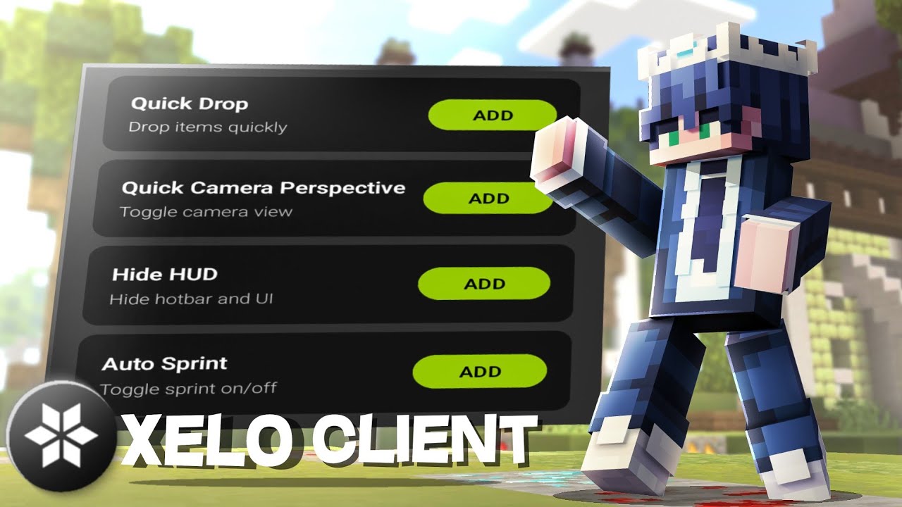 Клиент Xelo для Minecraft Pocket Edition