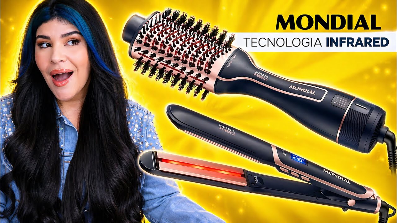 🔥 ESCOVA SECADORA E PRANCHA Chapinha Mondial Infrared Bivolt