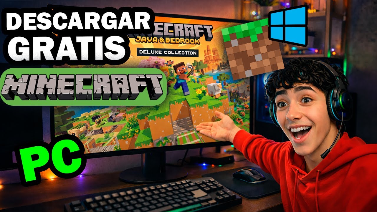 ✅ Como DESCARGAR Minecraft BEDROCK GRATIS Para Cualquier PC con WINDOWS 2026