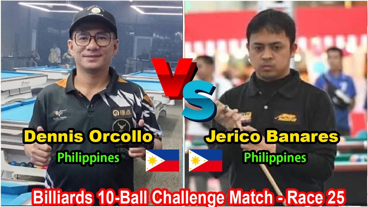 Jerico Banares 🆚️ Dennis Orcollo | Billiards 10-Ball Challenge Match - Race to 25
