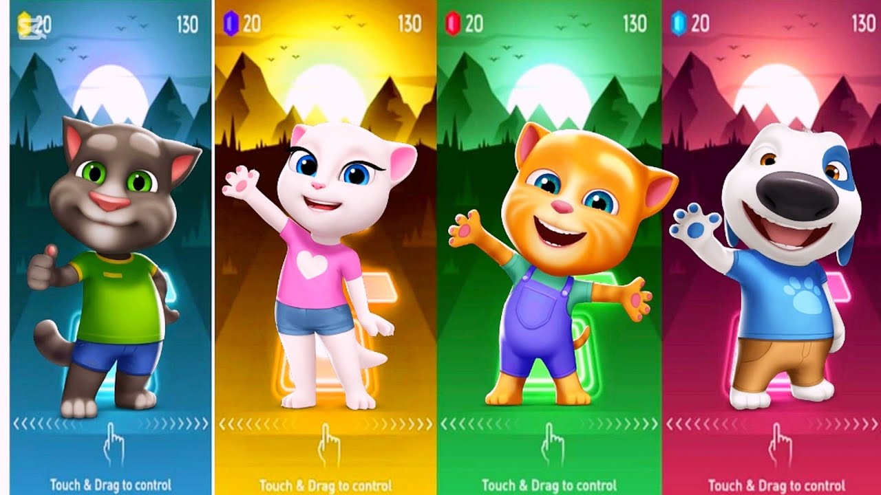 Paw Patrol Tiles Hop: Talking Tom VS Friends 
