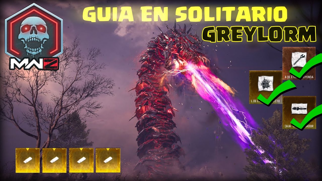 GUIA EN SOLITARIO ➡️ DERROTAR AL BOSS GREYLORM (GUSANO ROJO) 🔥 MODERN WARFARE ZOMBIES | MWZ