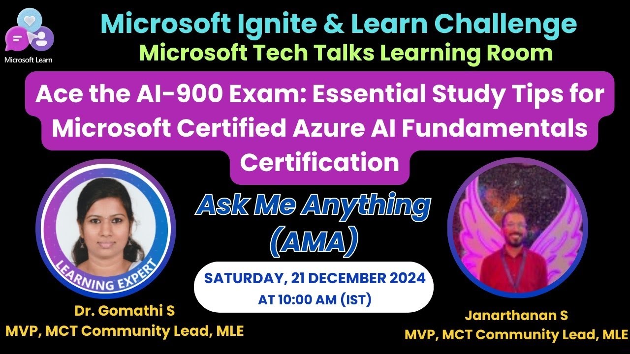 Mastering AI 900 Exam | Microsoft Ignite & Learn Challenge AMA AI 900 Exam