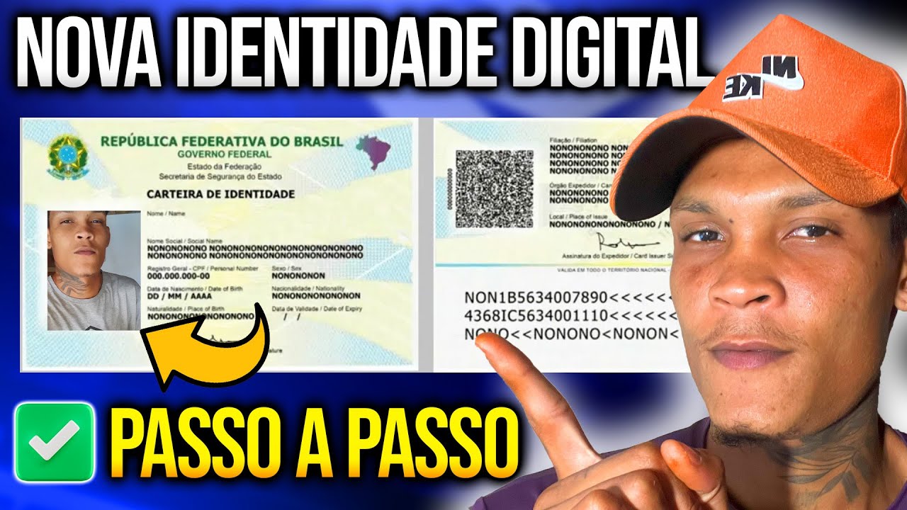 NOVO RG! Como TIRAR NOVA CARTEIRA DE IDENTIDADE DIGITAL Nacional  pelo CELULAR