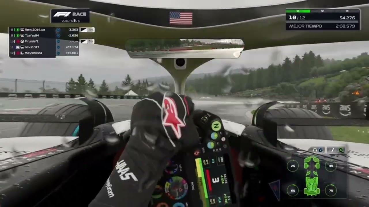 F1 25 | Spa online bajo lluvia torrencial | Carrera corta en Bélgica