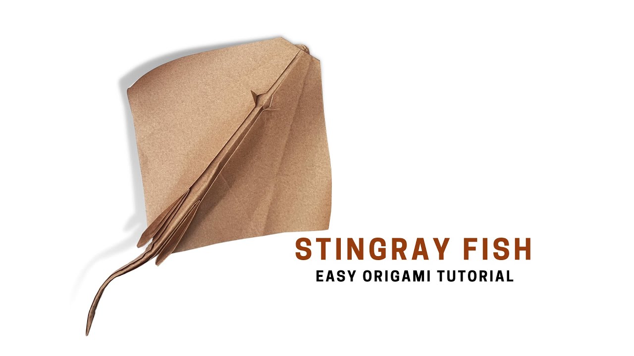 Easy Origami Stingray Fish Tutorial for kids &  beginners