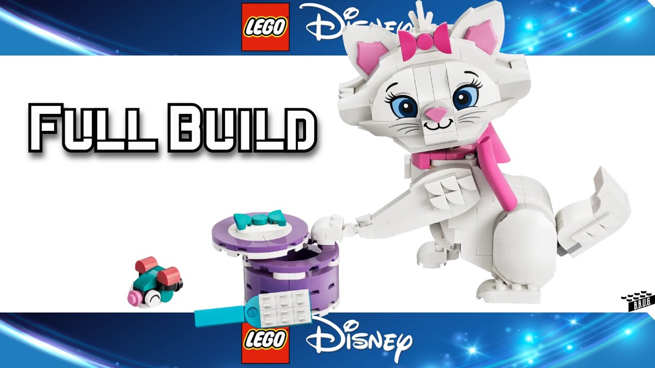 FULL Build Adorable Marie  🎀 Relaxing Step-by-Step LEGO Disney (43286)