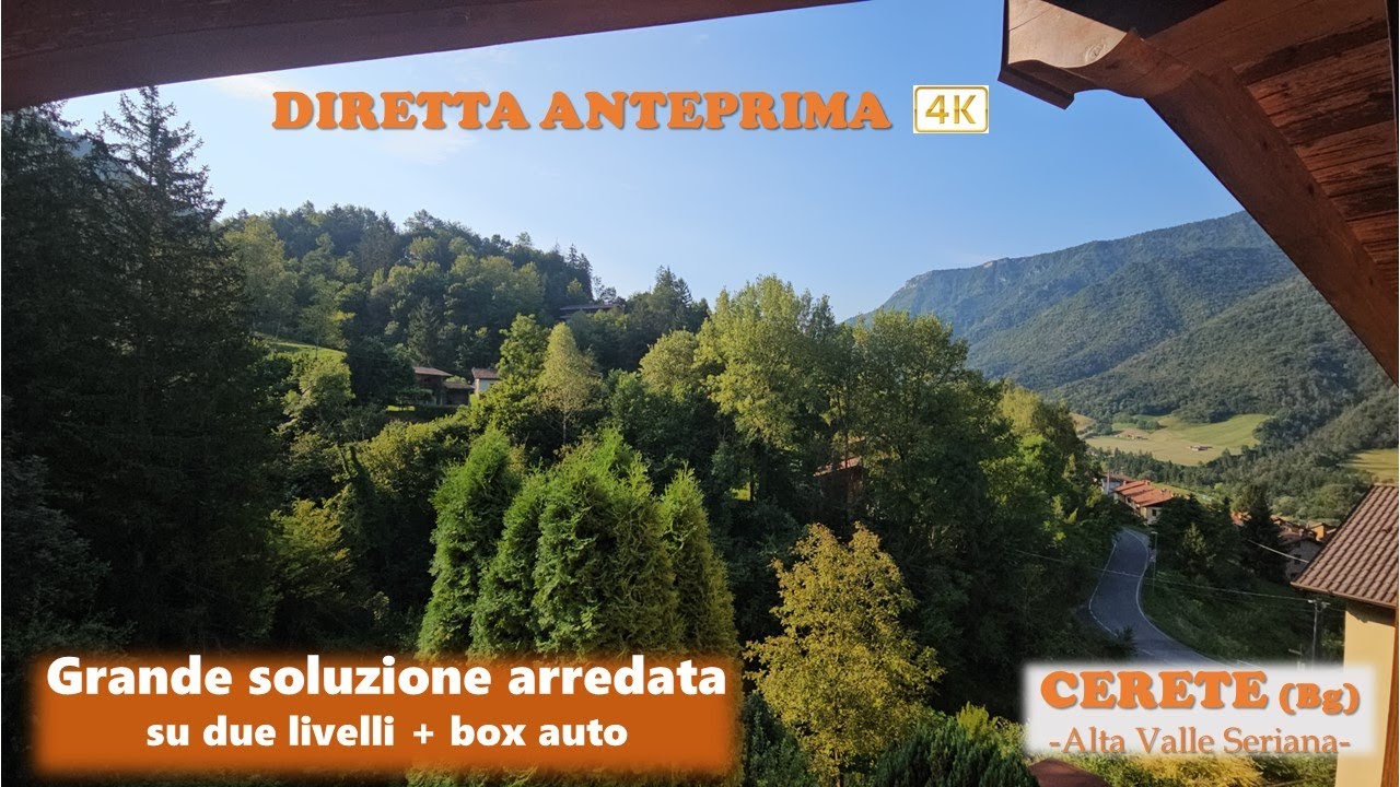 NON PIÙ DISPONIBILE: ALTA VALLE SERIANA - CERETE (BG), 2 livelli arredato con box