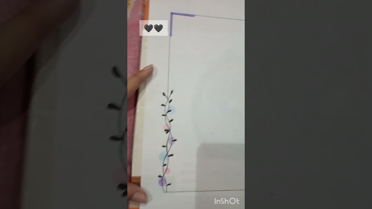 Simple page border design 🧡 #miss.shikhu253 #shorts #easy #drawing #shortsvideo