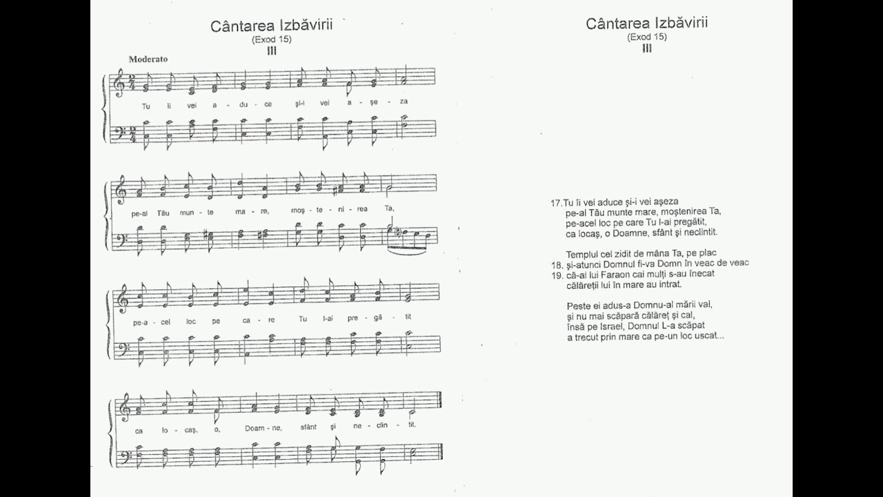 C&acirc;ntarea Izbăvirii (Exod 15) partea III-a de Dorz și Moldoveanu #CantarileBibliei #PsalmiiCantati