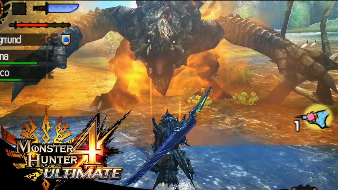 Monster Hunter 4 U - Gathering Hall HR Black Gravios Urgent Quest
