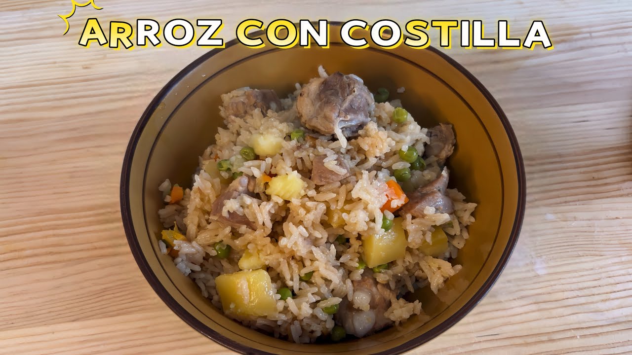 ARROZ CON COSTILLAS（10 MINUTOS EN PREPARAR）😋😋😋