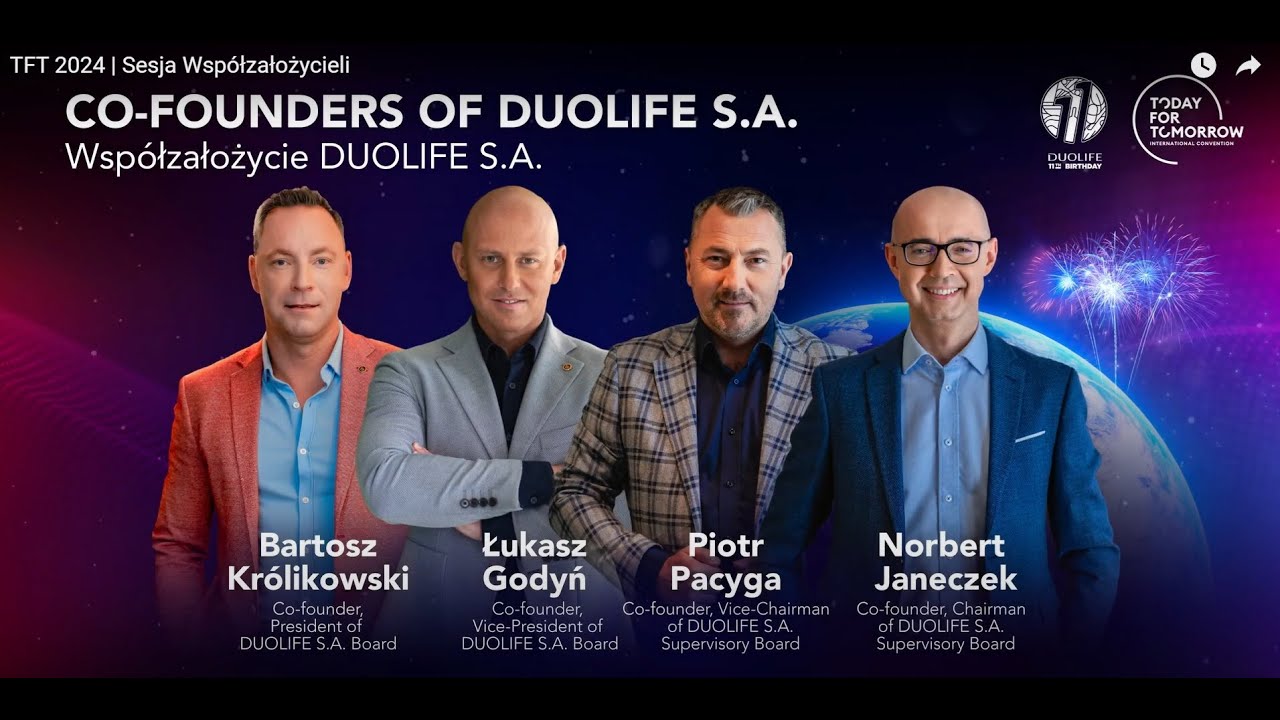 TFT 2024 | Sesja Wsp&oacute;łzałożycieli | Speech of the Co-Founders of DUOLIFE S.A.