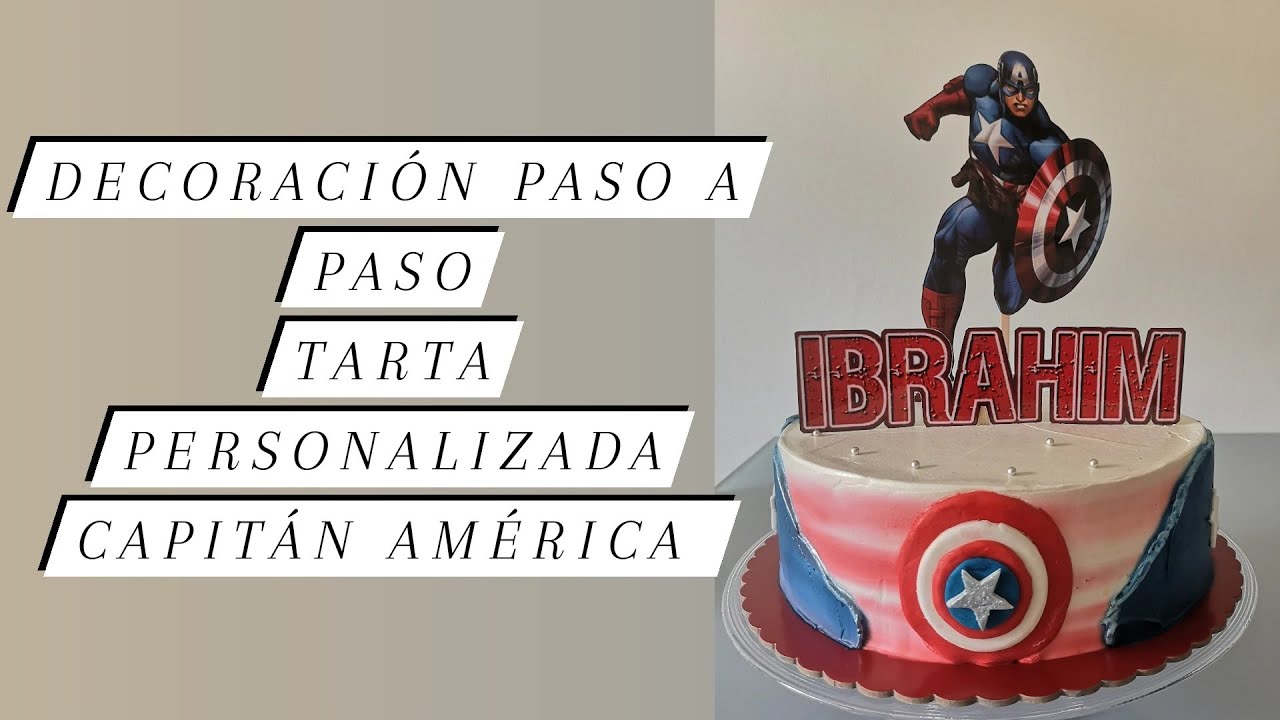 DECORACION TARTA CAPITAN AMERICA #1