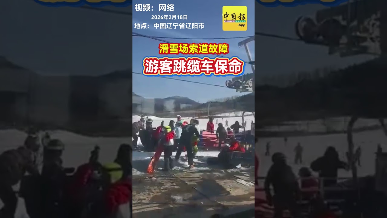 心脏都要跳出来了！#动新闻 #中国报 #滑雪场 #辽宁 #滑雪事故