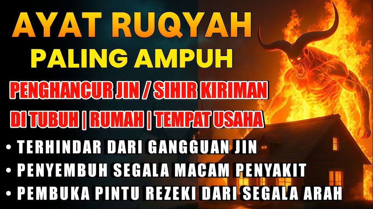 RUQYAH RUMAH PENGUSIR JIN, SETAN DAN SIHIR DI RUMAH,TUBUH,PENENANG HATI DAN FIKIRAN | By Alaa Aqel