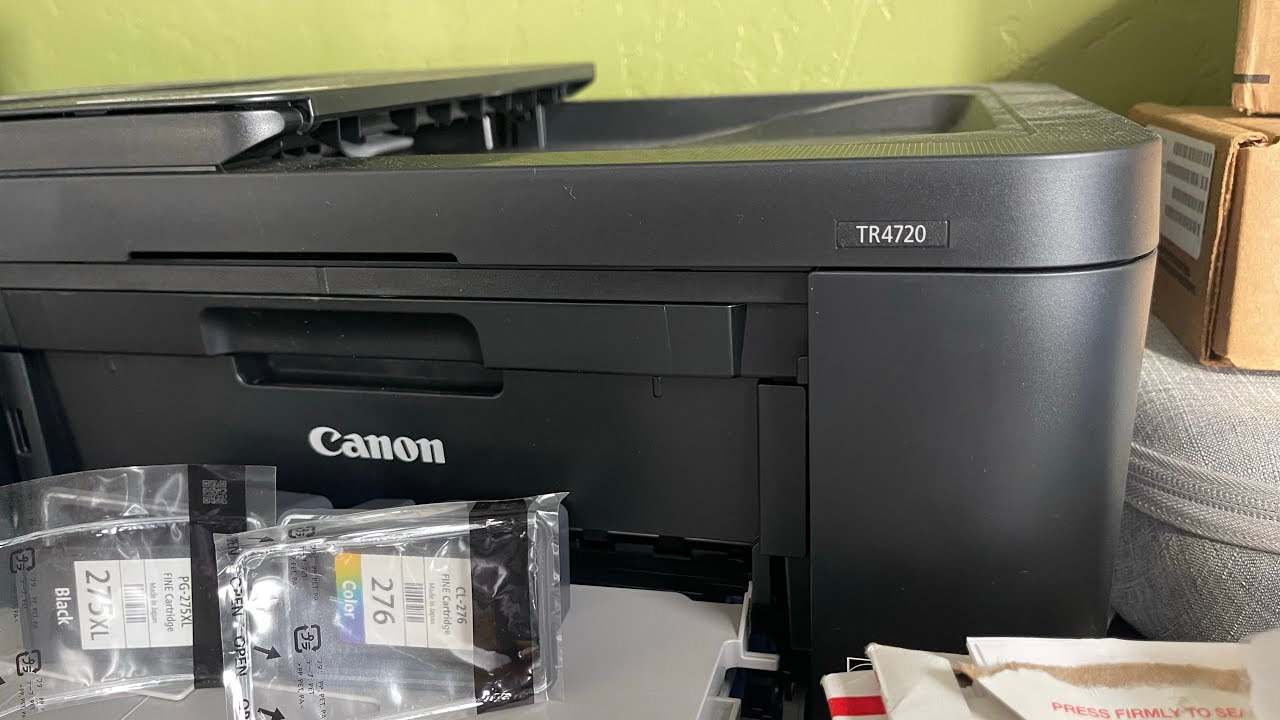 Canon TR4700 series HOW TO: replace ink & setup with-fi