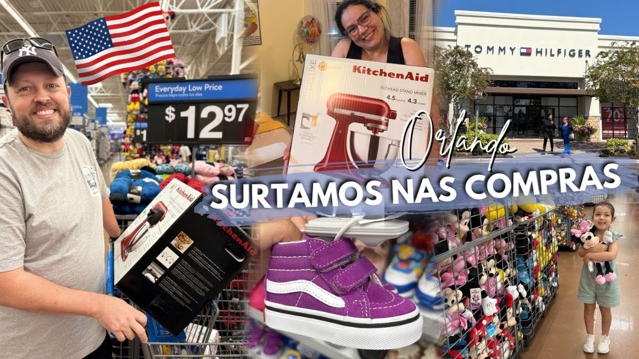 VLOG ENLOUQUECEMOS NAS COMPRAS EM ORLANDO Tommy, outlet Disney e natal Walmart #vlog07