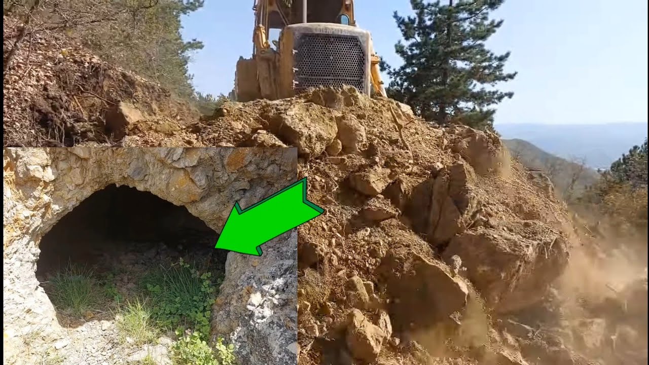 CAT D7 DOZER_KAYA MEZARI BULDUM_I FOUND THE ROCK TOMB_#keşfet #buldozer #dozer #cat #nasılyapılır