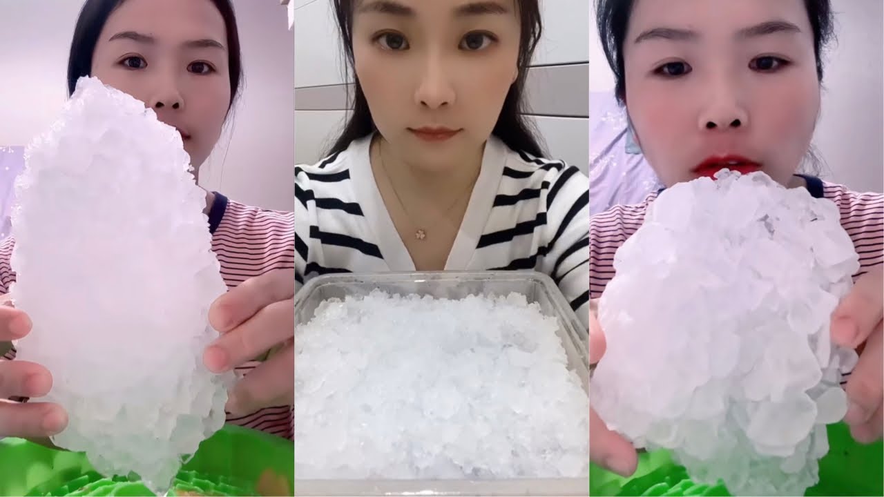 White Ice Eating ASMR | Crushed Ice | Ice Eating