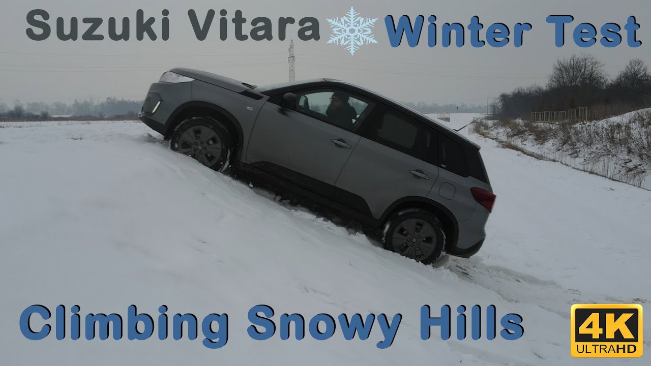 Suzuki Vitara 4 OffRoad — Движение по заснеженному склону — Зимний тест — Система управления спус...
