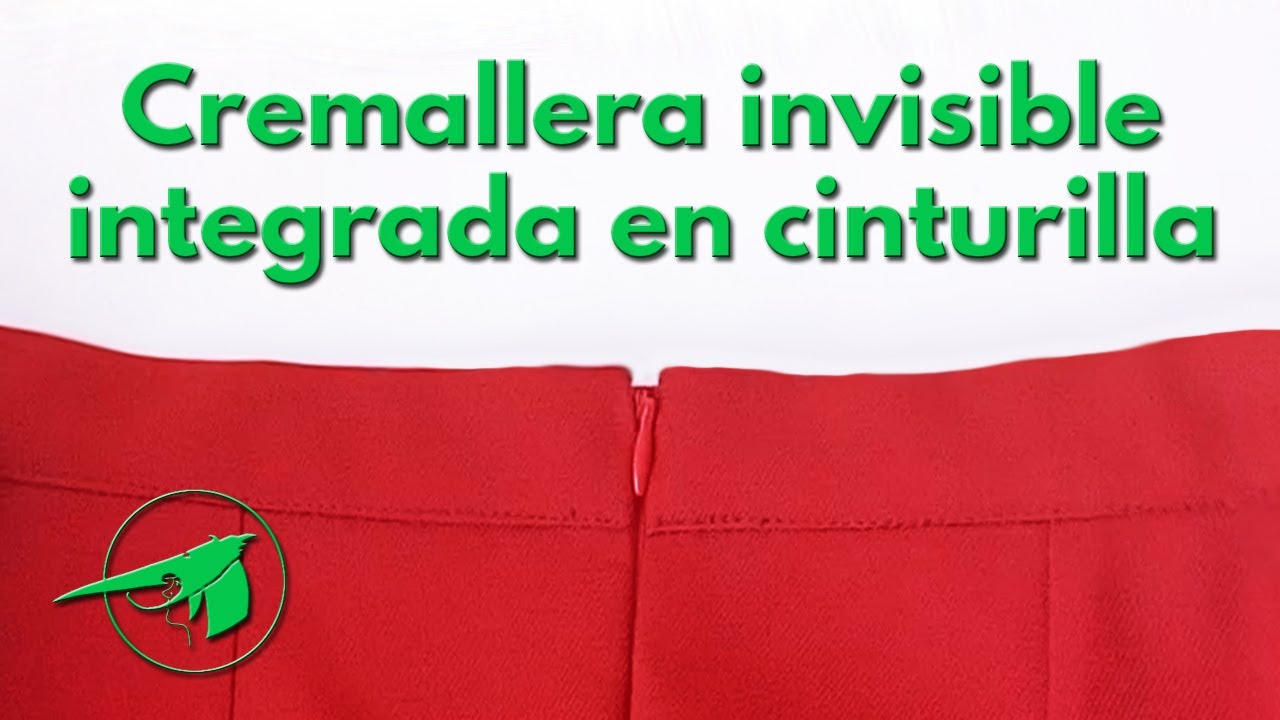 Cómo poner una cremallera invisible incorporada en la cinturilla