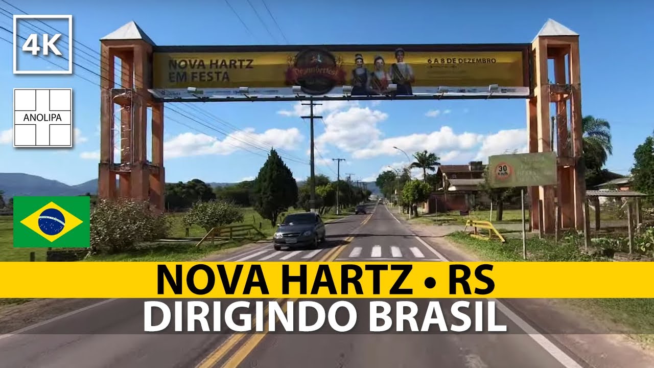 Dirigindo em NOVA HARTZ • RS • 🚙 🇧🇷【4K】Dirigindo Brasil