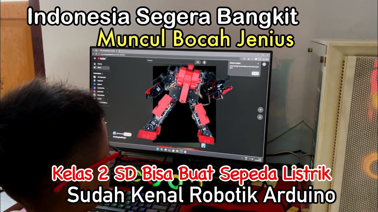 Inilah Bocah Jenius Asli Indonesia Daffa Bojonegoro Usia SD Buat Sepeda Listrik & Mengenal Robotik