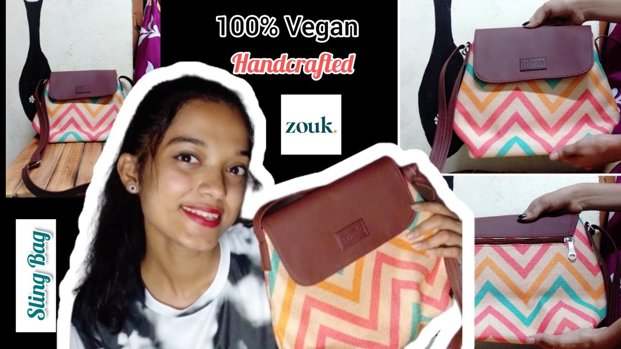 Zouk Sling Bag Review|Zouk Handcrafted Wav Flap Beach Sling Bag|Swathi Shenoy