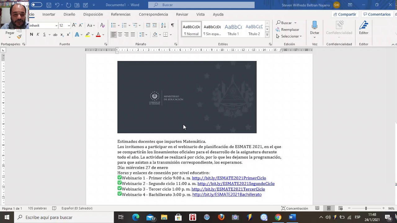 Aviso urgente capacitaci&oacute;n de ESMATE para lineamientos 2021