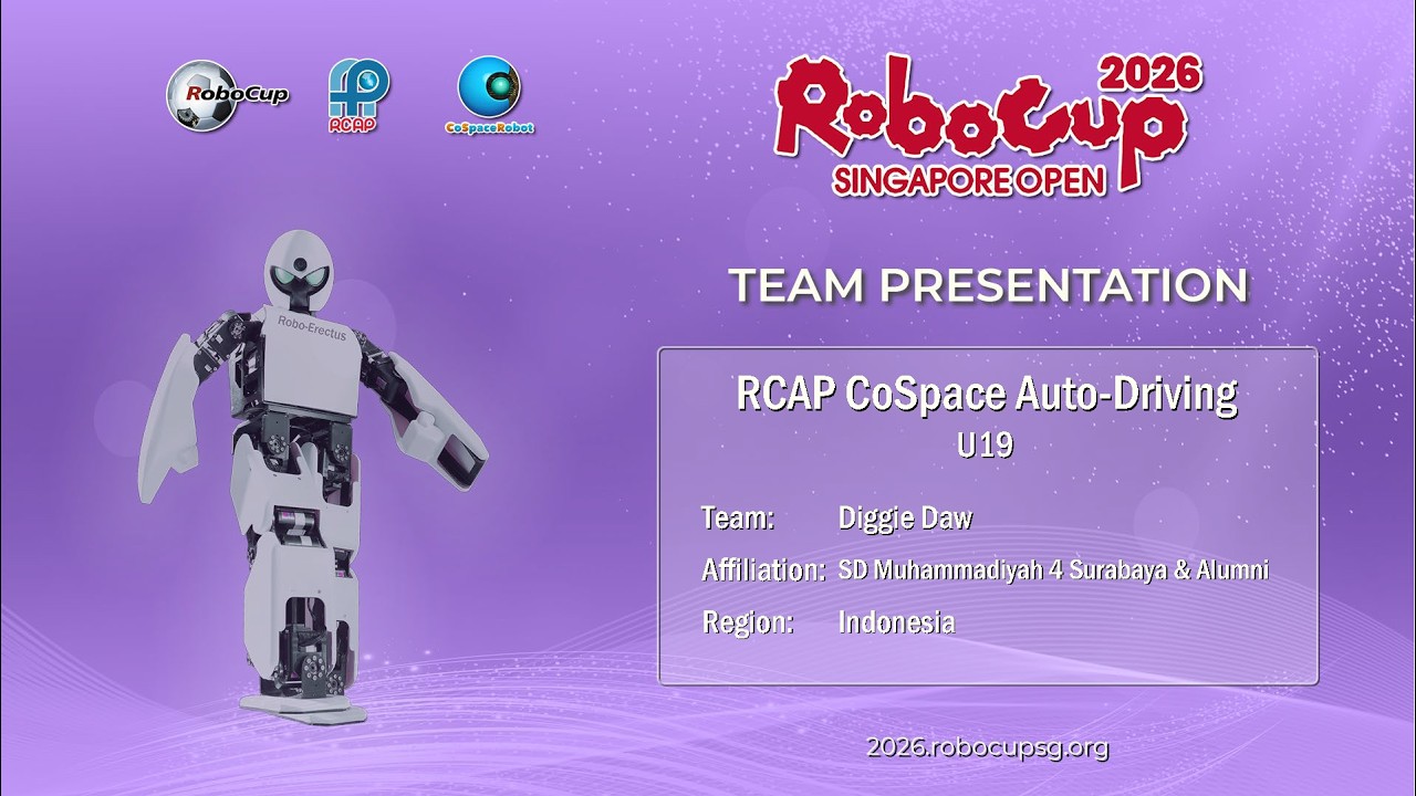 SG26.1.14 - Diggie Daw - Индонезия - RCAP CoSpace Auto-Driving U19 - RoboCup SG Open 2026