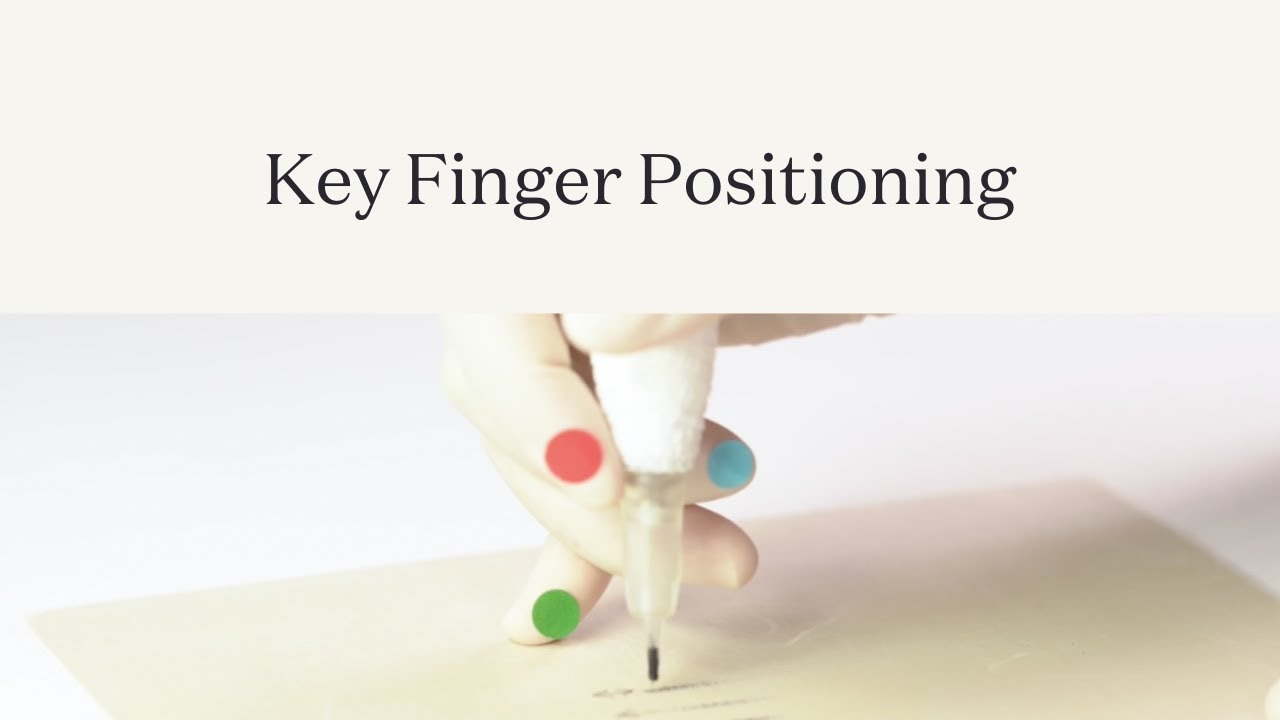 Key Machine Finger Positioning for Ombre Brows