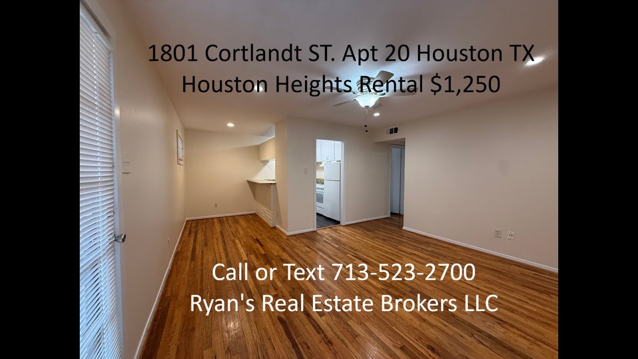 1801 Cortlandt Street #20, Houston, Texas, 77008 Heights/Greater Heights Rental $1,250 Move-in Ready