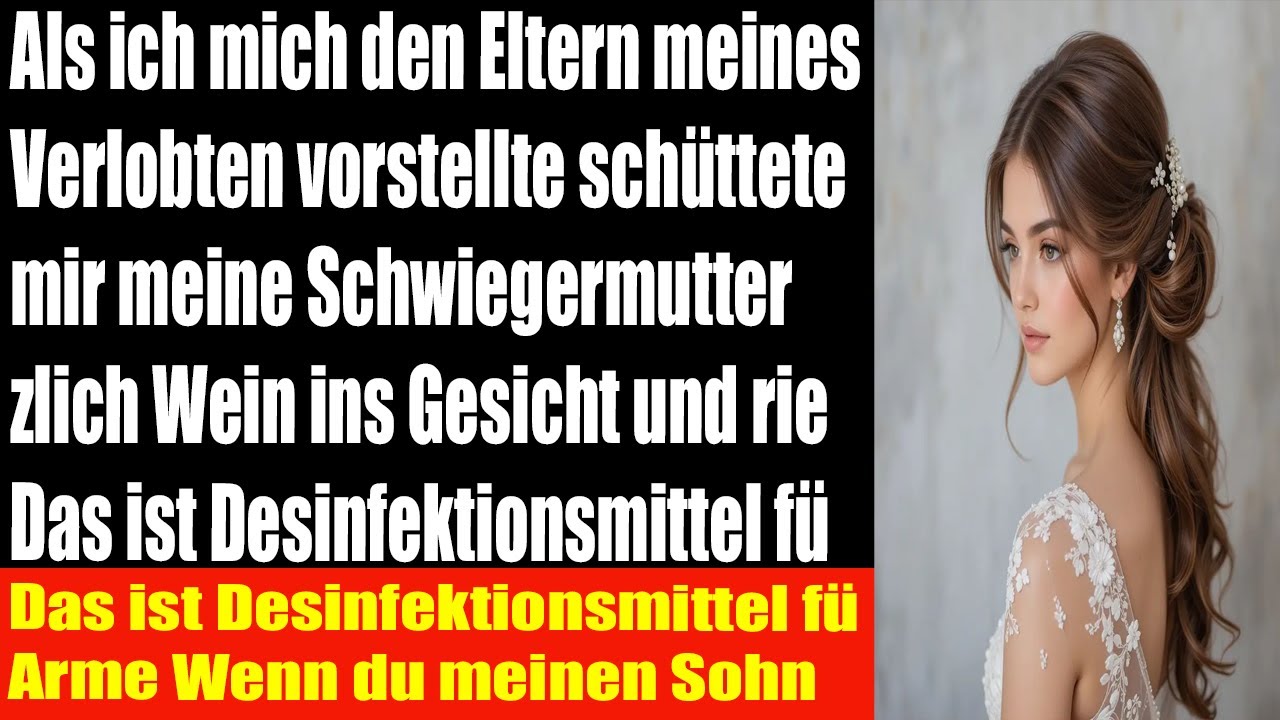 Als ich mich den Eltern meines Verlobten vorstellte warf meine Schwiegermutter plötzlich Wein ins