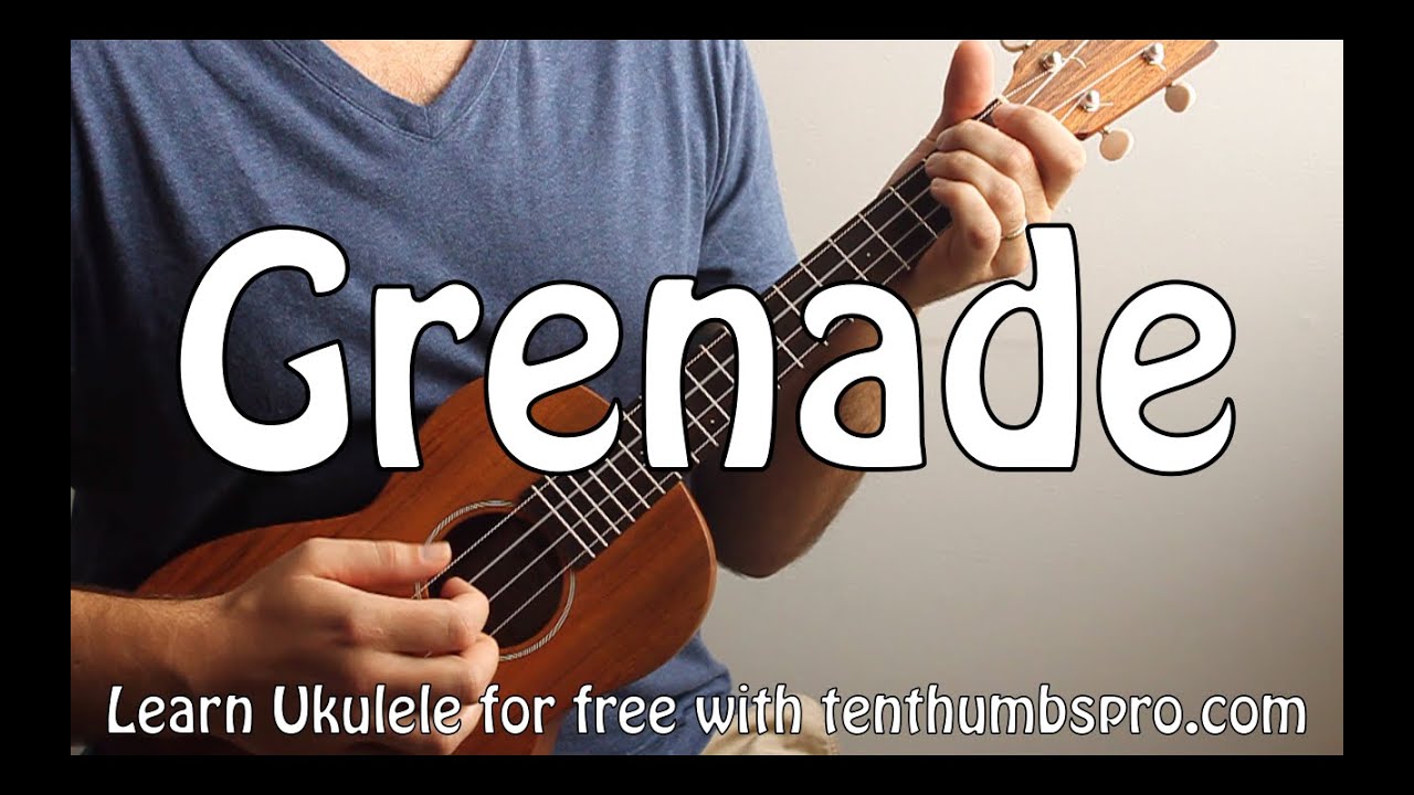 Grenade - Bruno Mars - Ukulele Fingerpicking  Song Tutorial - Low G - Play-a-long