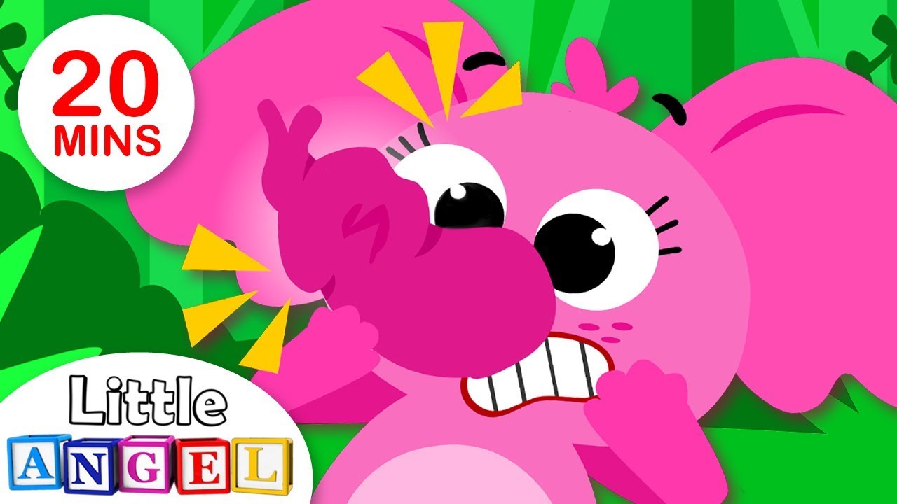 Baby Elephant Can't Blow Bubbles | Where O Where has my Little Dog Gone? Kids Songs by Little Angel
