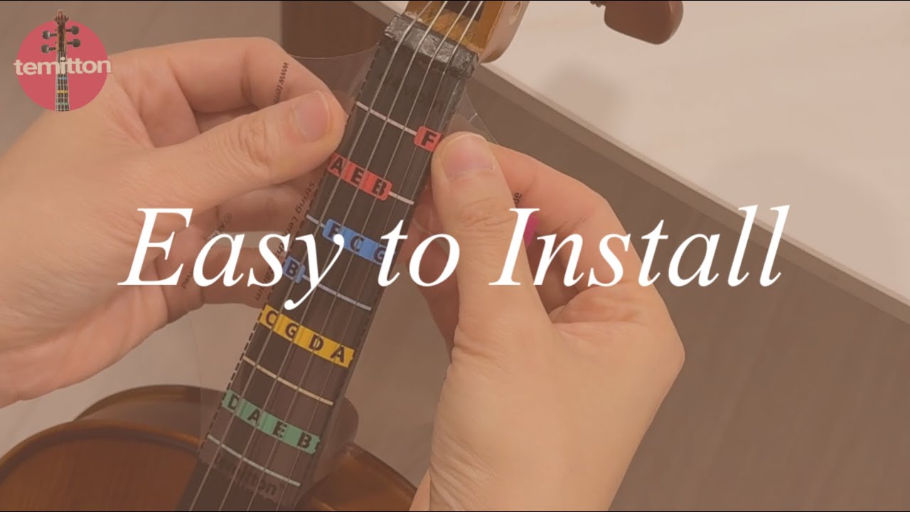 Easy Installation Guide | temitton&trade; Non-adhesive Violin Finger Guide