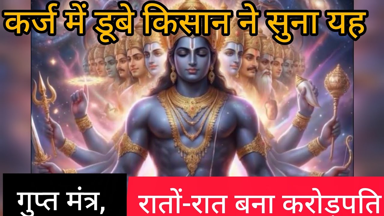 कर्ज में डूबे किसान ने सुना यह गुप्त मंत्र, रातों-रात बना करोड़पति। vishnu mantra// money 🤑