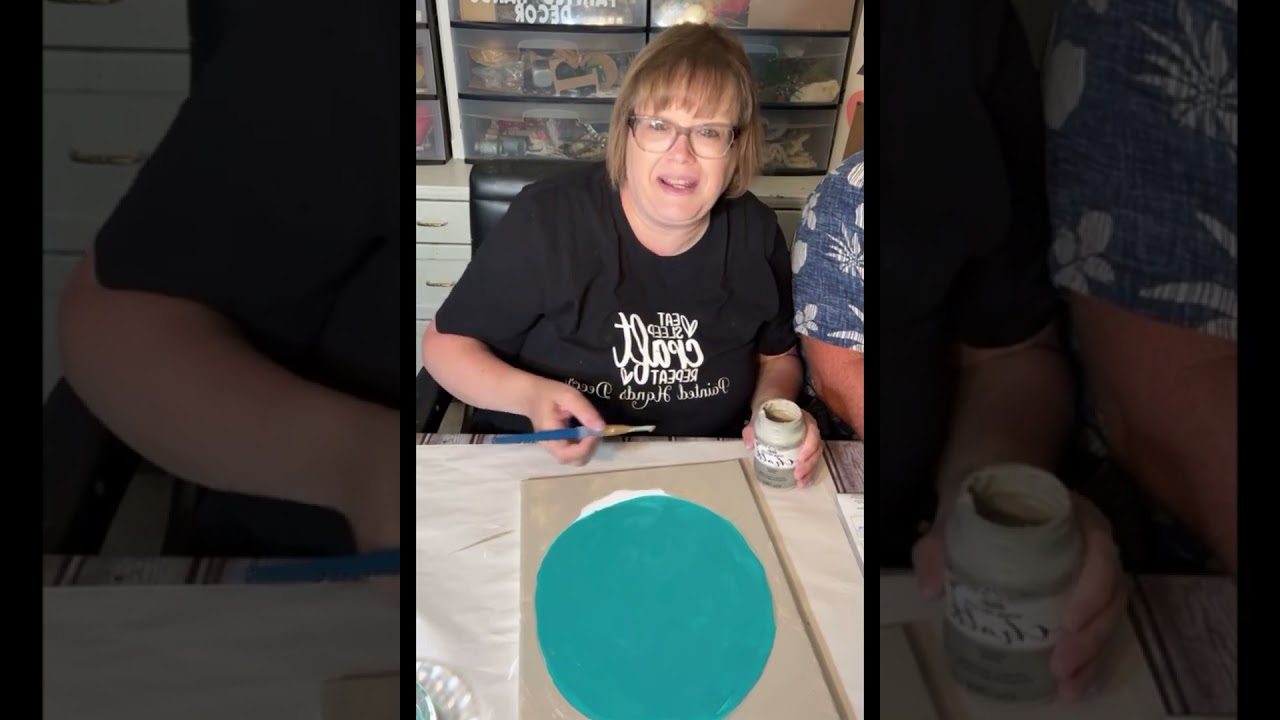 Painting a Cross and Crown of thorns painting.