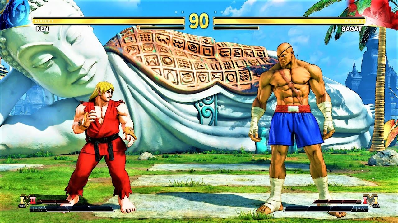 Ken vs Sagat (Hardest AI) - STREET FIGHTER V