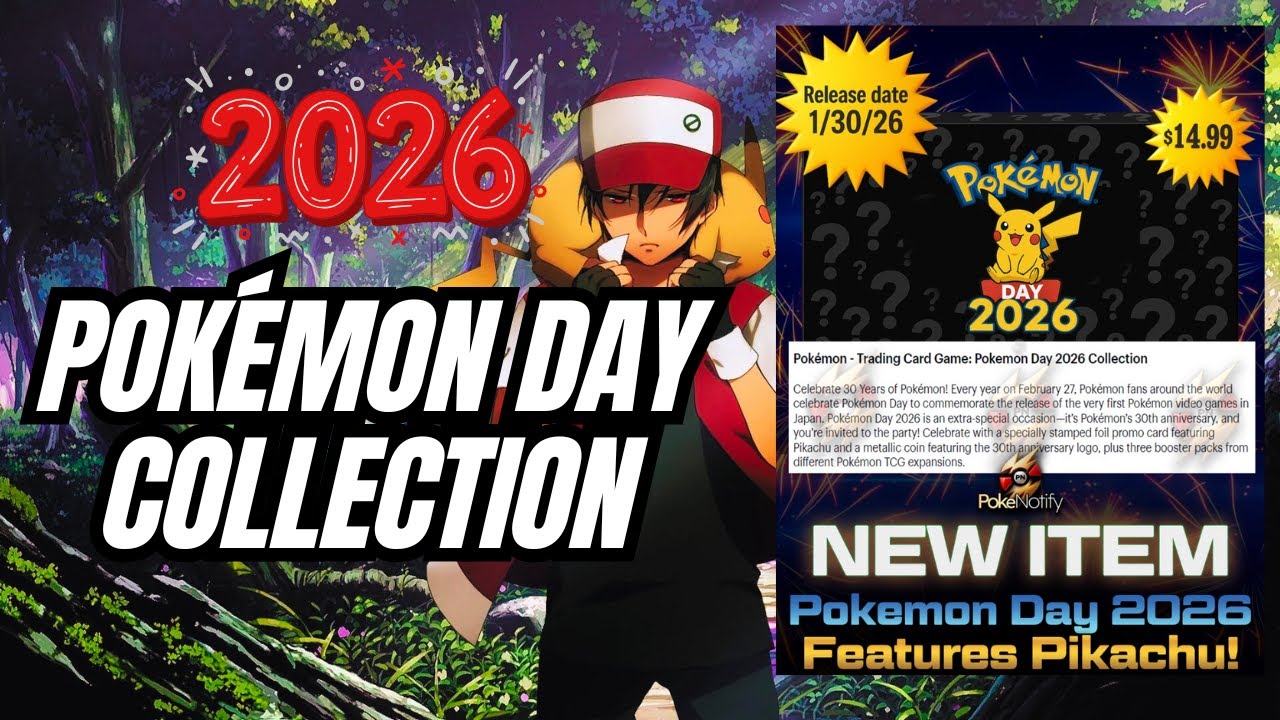 Подробности о новом товаре! Коллекция Pok&eacute;mon Day 2026 с промо-картой Пикачу уже в продаже!