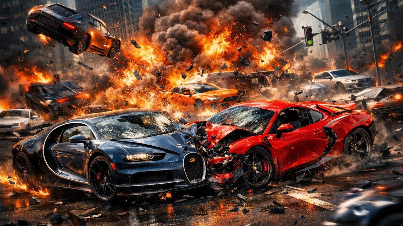 Realistic Multi-Car Crashes in the City