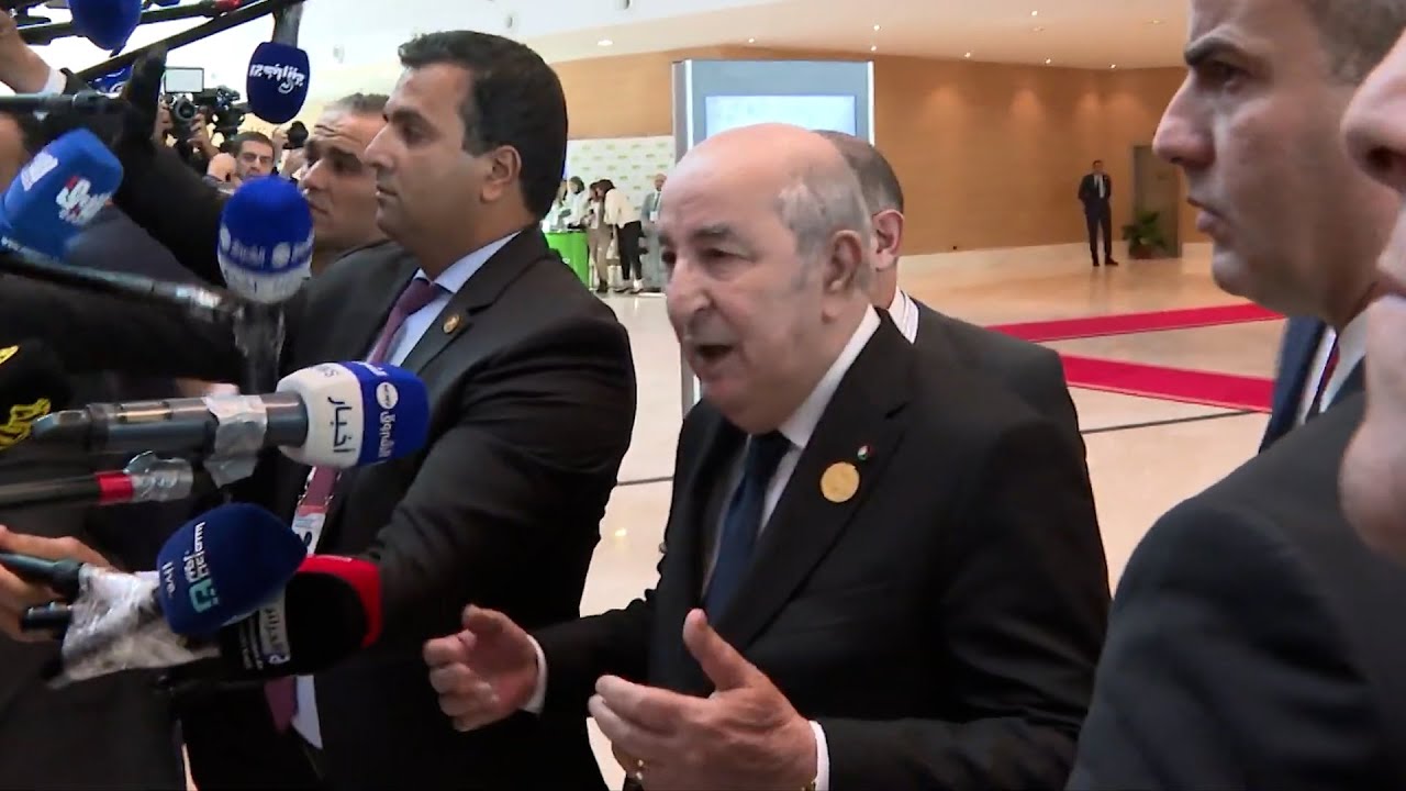 الرئيس تبون والصحافيين بعد اختتام قمة الغاز بمركز المؤتمرات الدولي