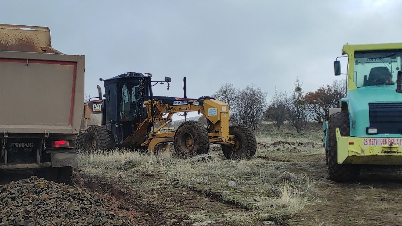 #GREYDER YOL NASIL YAPILIR ?? #caterpillar MALZEME SERİMİ, HOW TO BUILD A ROAD