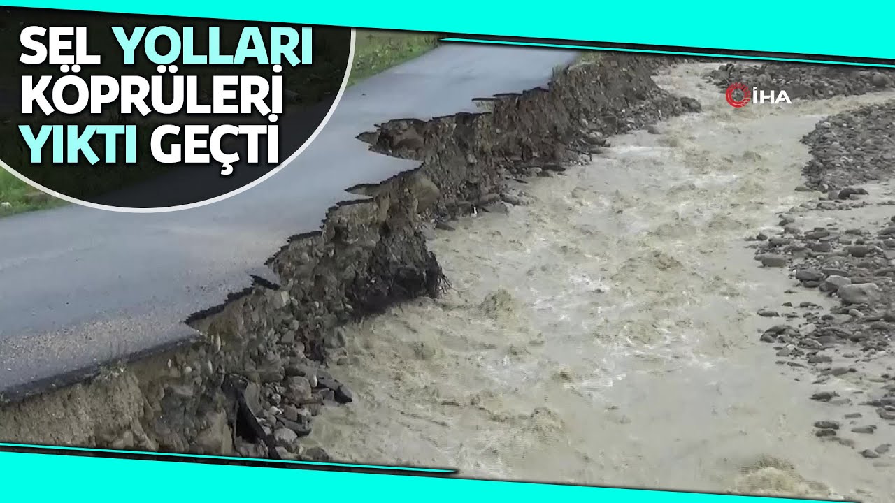 Düzce’yi Sel Vurdu! 4 Ayrı Bölgede Yollar Çöktü